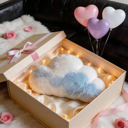 Dreamy Cloud Pillow | Soft Plush Fabric | Cozy Bedtime Accessory | Perfect Gift for Kids & Dreamers | Serene Blue and White Colors