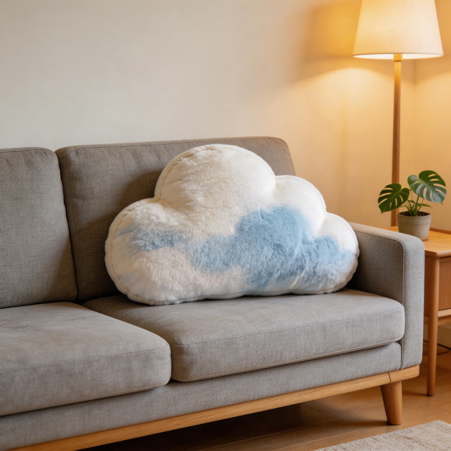Dreamy Cloud Pillow | Soft Plush Fabric | Cozy Bedtime Accessory | Perfect Gift for Kids & Dreamers | Serene Blue and White Colors