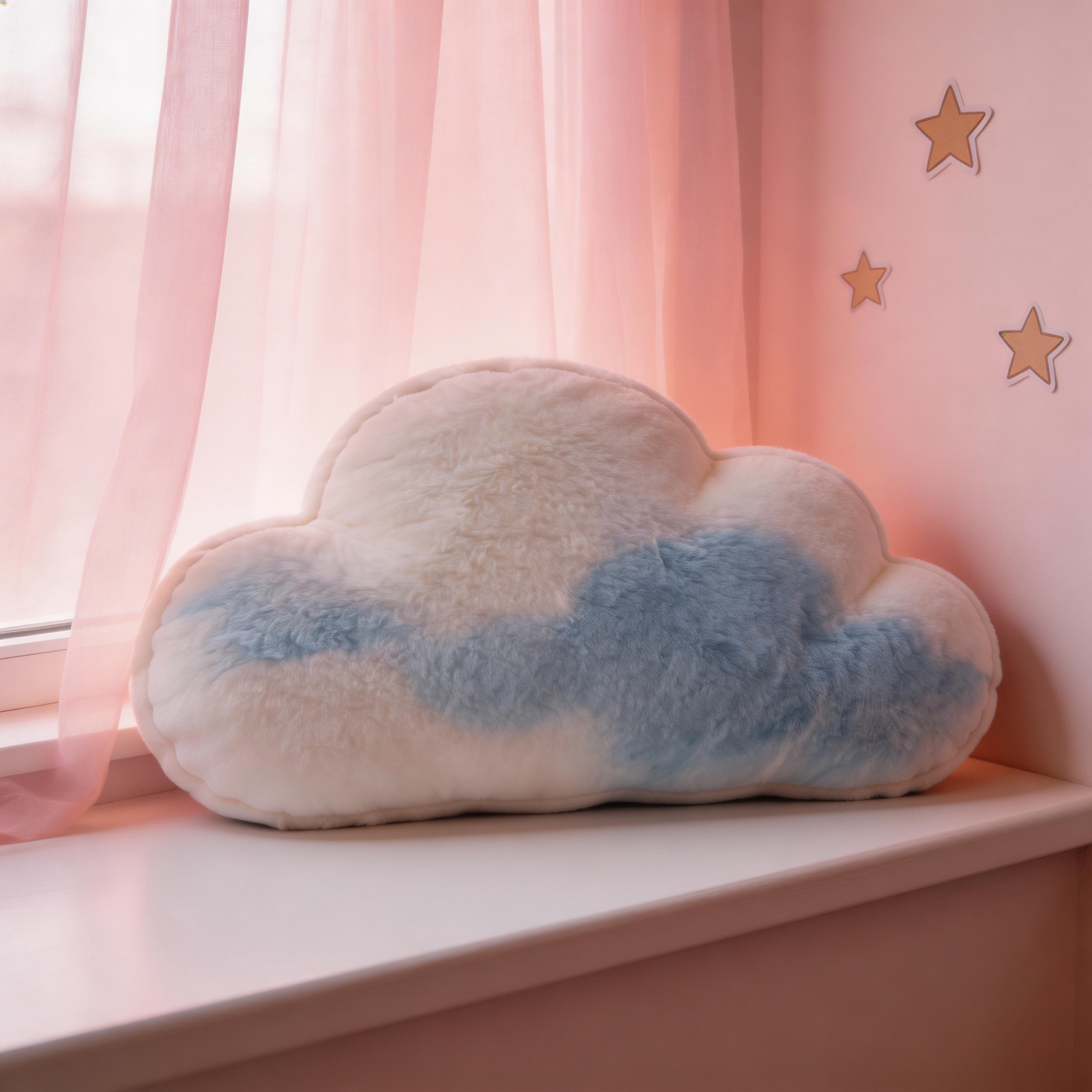 Dreamy Cloud Pillow | Soft Plush Fabric | Cozy Bedtime Accessory | Perfect Gift for Kids & Dreamers | Serene Blue and White Colors