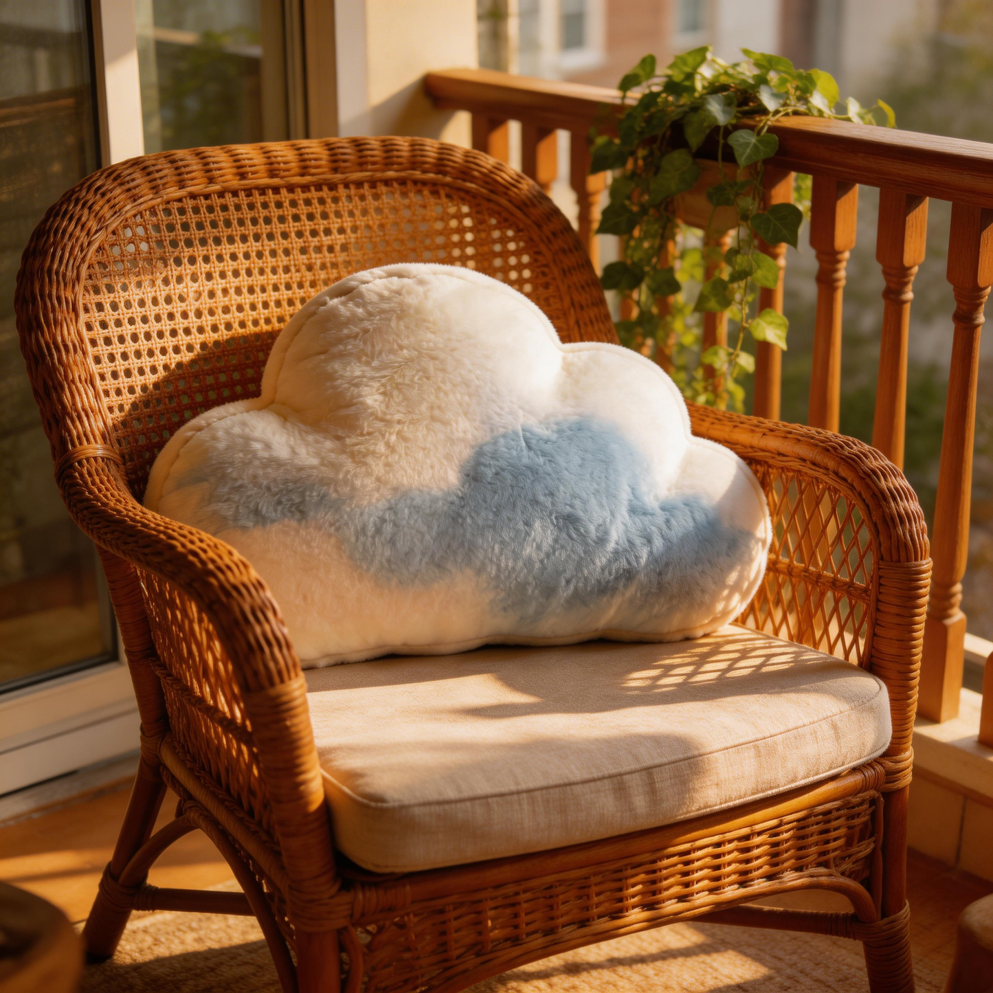 Dreamy Cloud Pillow | Soft Plush Fabric | Cozy Bedtime Accessory | Perfect Gift for Kids & Dreamers | Serene Blue and White Colors