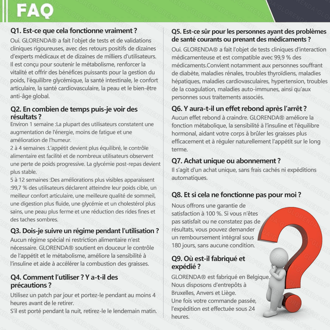 Boutique officielle 🌻🌻 𝐆𝐋𝐎𝐑𝐄𝐍𝐃𝐀® Moringa · Berbérine + NAD+ – Patch Microneedle Nano Avancé 10-en-1 (1×/jour, résultats visibles en 7 jours) | Obésité, relâchement cutané, apnée du sommeil, articulations, etc.